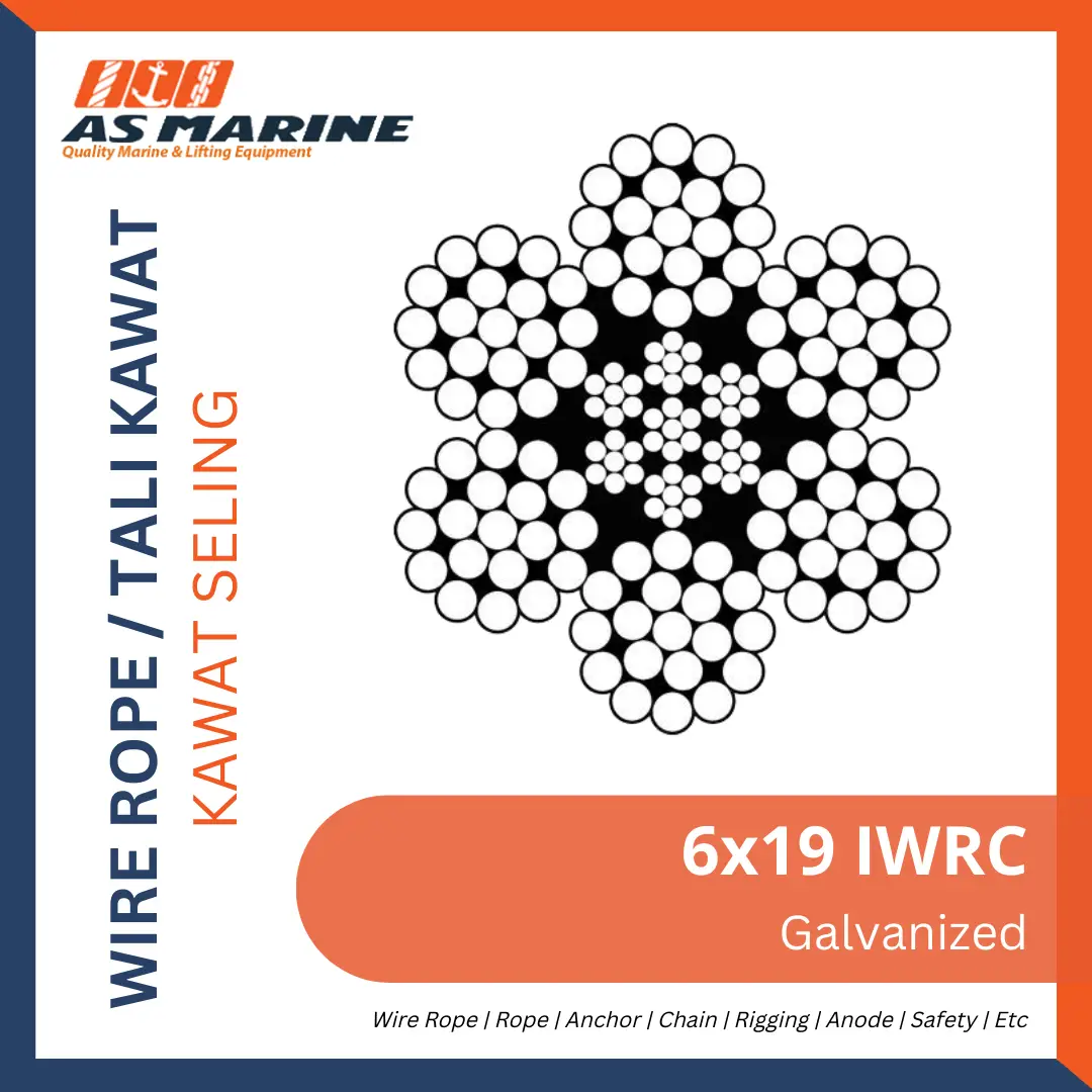 Wire Rope 6x19 IWRC Galvanized
